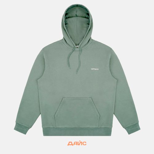 Толстовка мужская Carhartt WIP Script Embroidery Hooded  артикул:I033658_park - купить в магазине Дайс