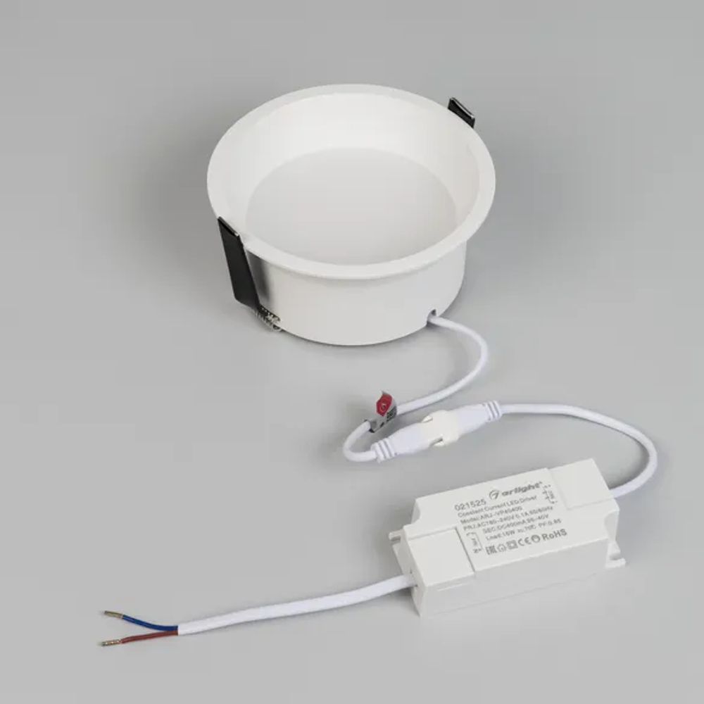 Светильник MS-BREEZE-BUILT-R125-16W Warm3000 (WH, 90 deg, 230V) (Arlight, IP20 Металл, 5 лет) 036614(1)