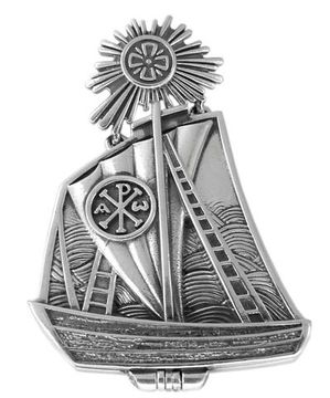 Подвеска. Корабль православия. Гайтан в комплекте.