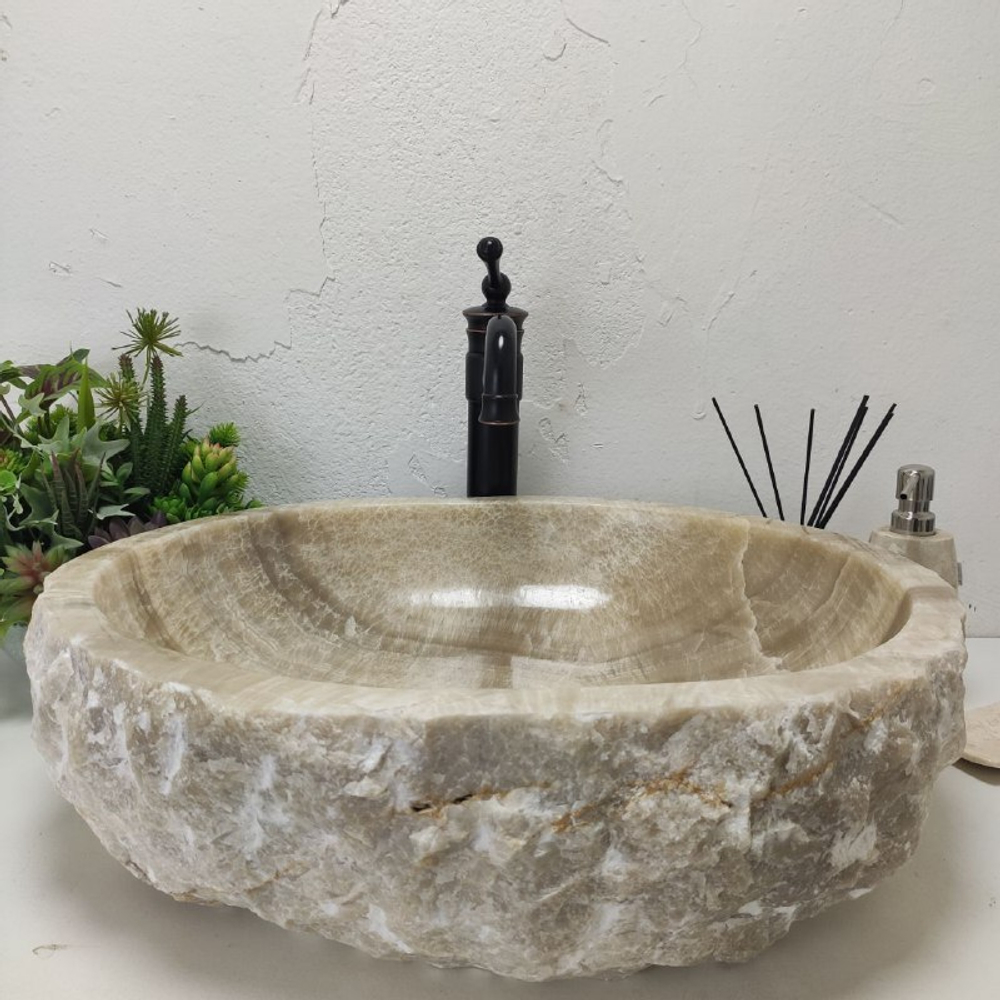 Раковина из оникса Erozy Grey EO-61551 (56*47*16)