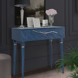 Консоль Арт Колор leaves Классик Сильвер Королевский синий