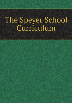 The Speyer School Curriculum | сборник
