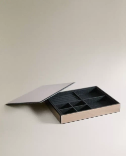 ZARA HOME БОЛЬШАЯ ЗЕРКАЛЬНАЯ ШКАТУЛКА ДЛЯ ДРАГОЦЕННОСТЕЙ, ПРОЗРАЧНЫЙ