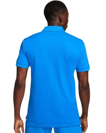 Мужское теннисное поло Nike Dri-Fit Rafa Logo Slim Fit - lt фото синий/lt Armory Blue