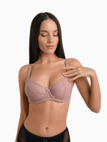 Бюстгальтер OIRO с мягкими полупрозрачными чашками Edelweiss