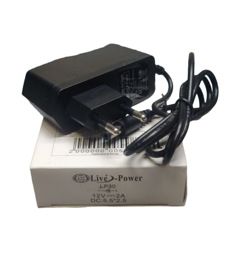 Блок питания (сетевой адаптер) универсальный 12V/2A штекер 5.5x2.5 (LP30)