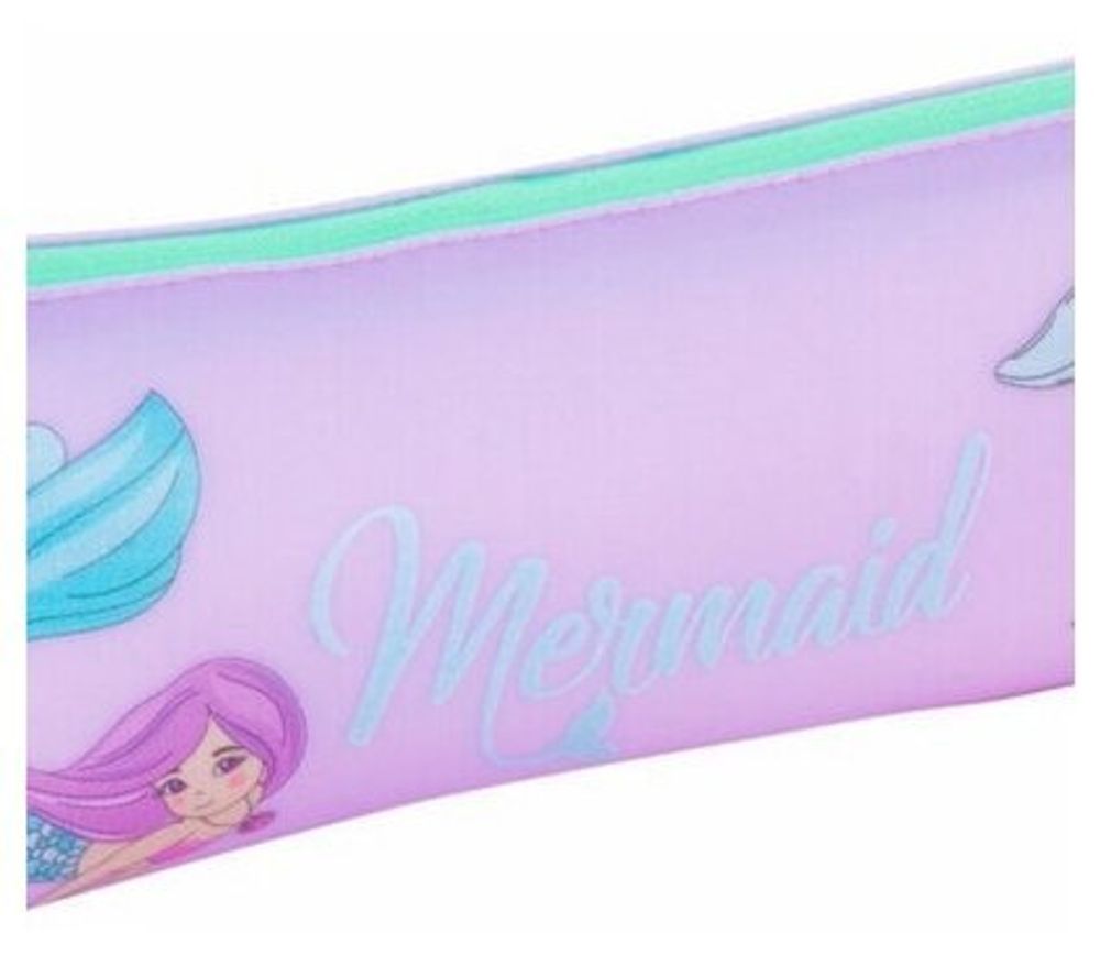 Пенал-косметичка BRAUBERG треугольный, мягкий, "Mermaid", 22х3х8 см, 229256