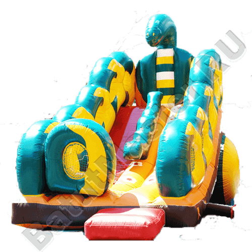 Большой надувной батут-горка "Кобра"
