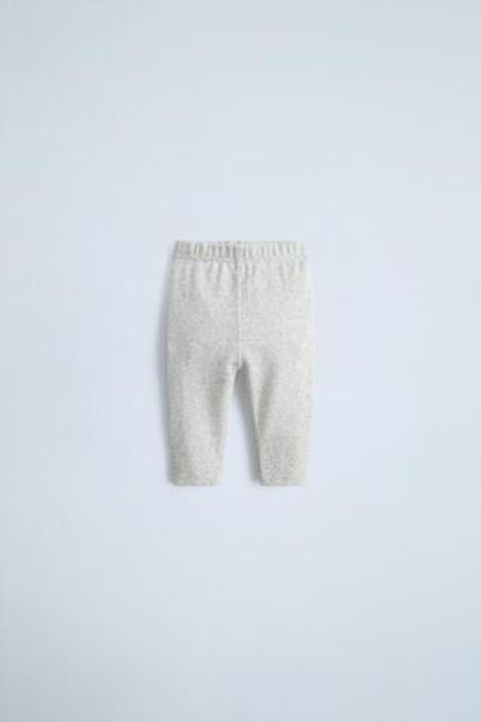 ZARA ЛЕГИНСЫ С АЖУРНЫМ УЗОРОМ, СЕРЫЙ С МЕЛАНЖЕВЫМ ЭФФКТОМ