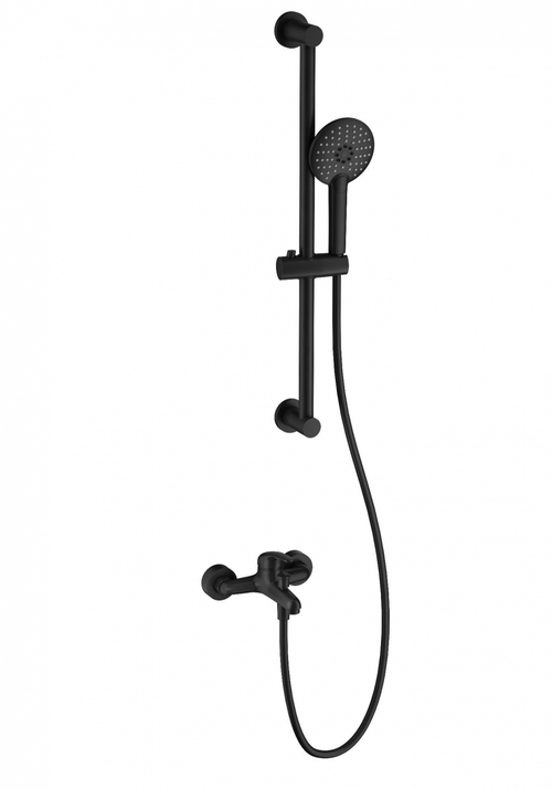 Смеситель для ванны с душевым гарнитуром WONZON & WOGHAND, Черный матовый (WW-4560-MB)