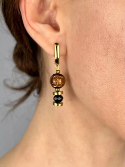 Серьги бижутерия из муранского стекла