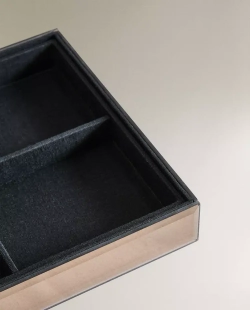 ZARA HOME БОЛЬШАЯ ЗЕРКАЛЬНАЯ ШКАТУЛКА ДЛЯ ДРАГОЦЕННОСТЕЙ, ПРОЗРАЧНЫЙ