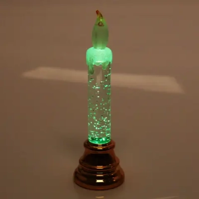 Сувенир с подсветкой «Свеча пламенная» 17*5 см, Золото