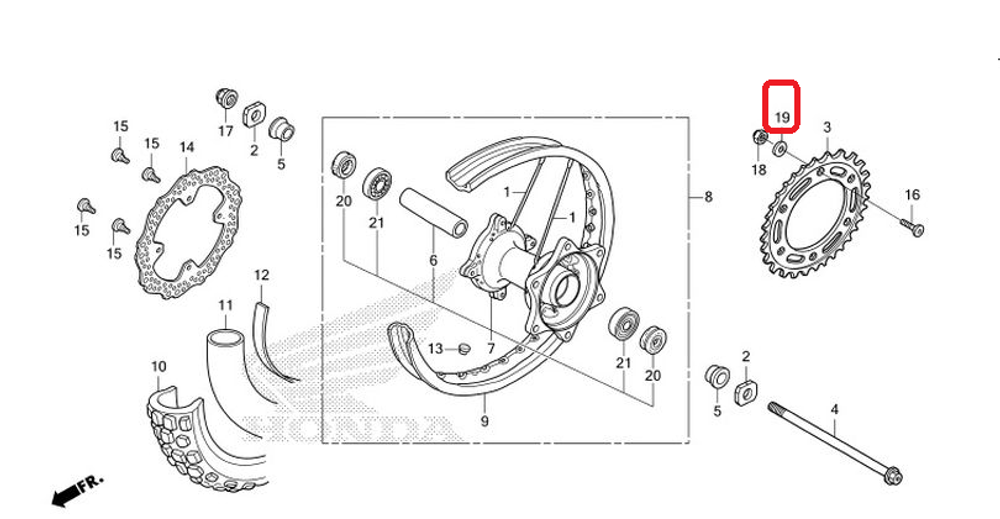 90511-KRH-780. WASHER, 8MM