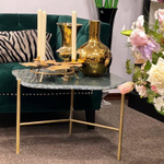 Столик зеленый из мрамора Piedra 76х43 см Арт. 83512]