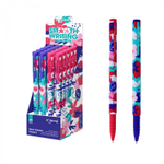 Ручка шариковая Yalong, на масляной основе, "Розовые цветы", 0,7 мм, синяя, игольчатый наконечник, цветной пластиковый корус, карт. уп