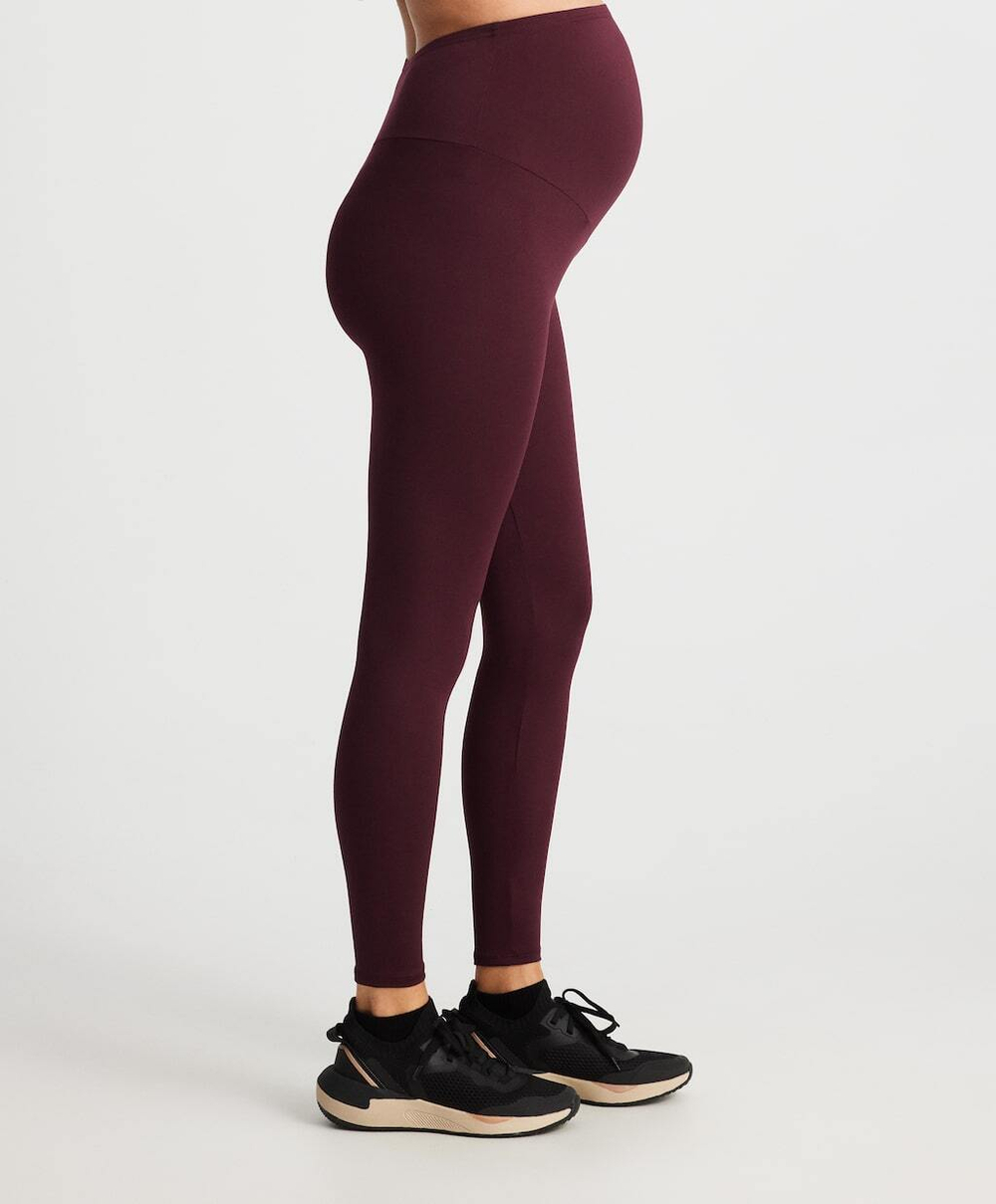 OYSHO Удобные легинсы для будущих мам, бордовый