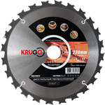 Пильный диск KRUGO 230x2,4/1,6x24Tx30mm, WA230024