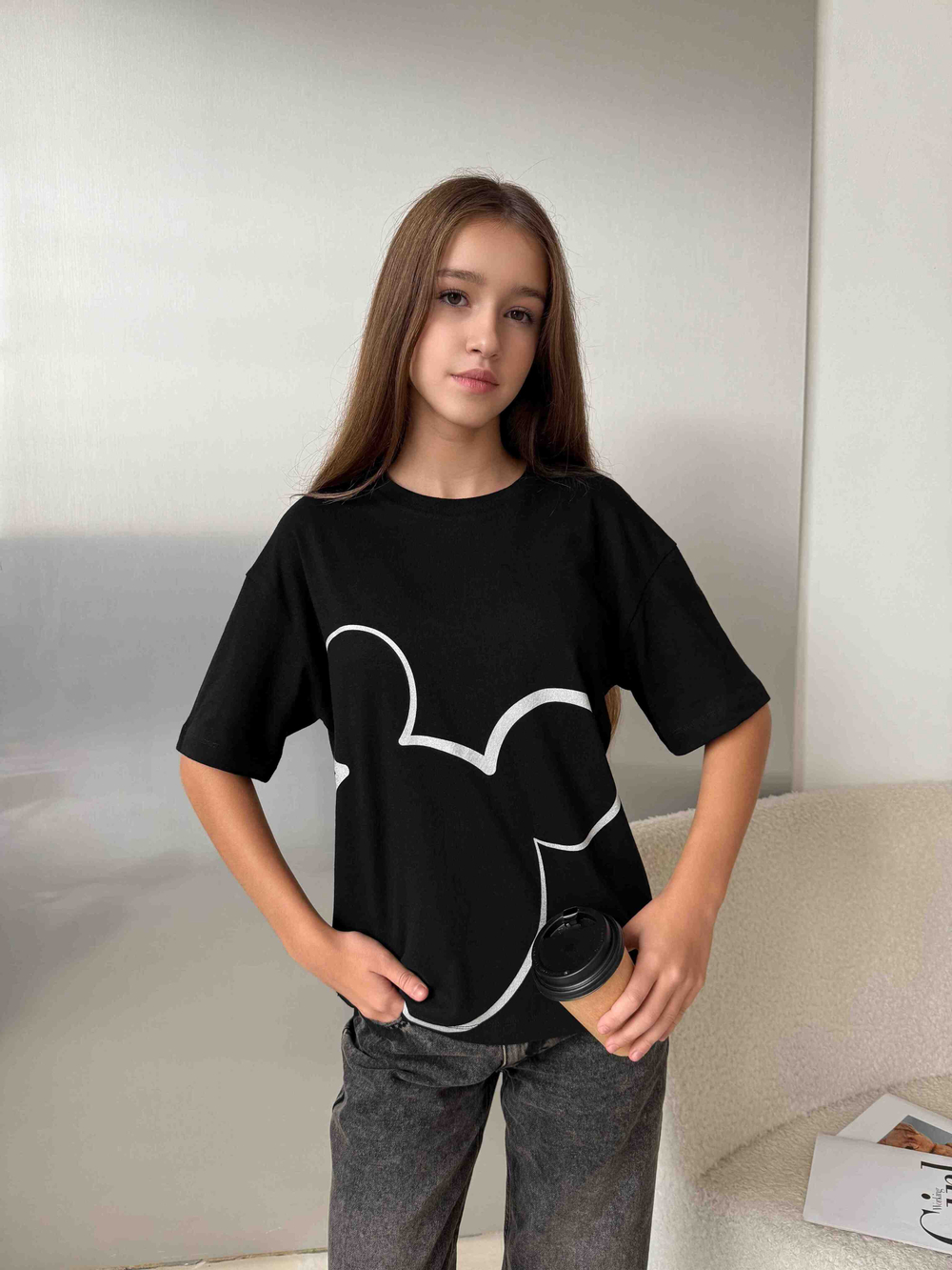 Футболка для девочки маус