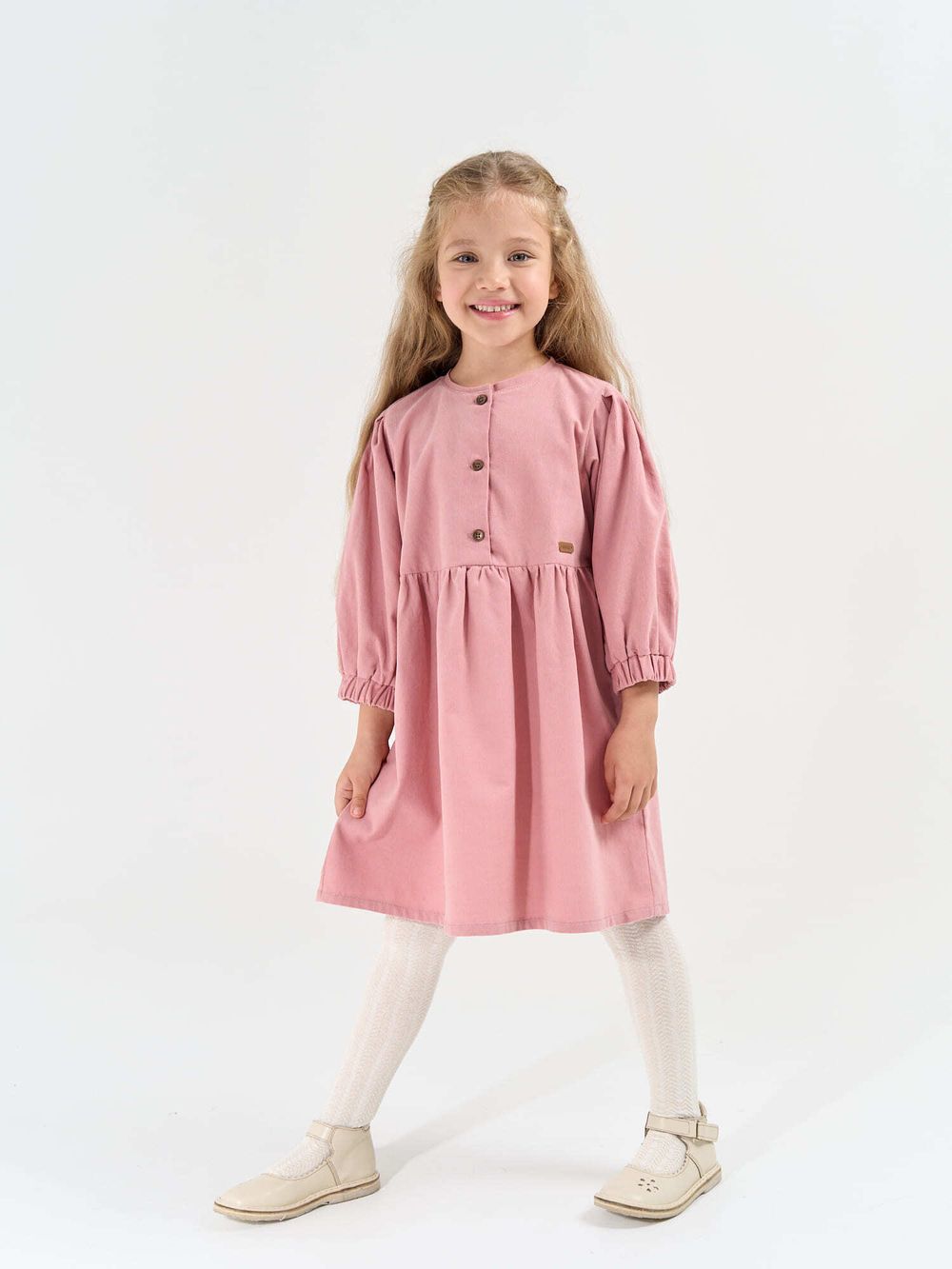 Платье вельветовое "Пудра"