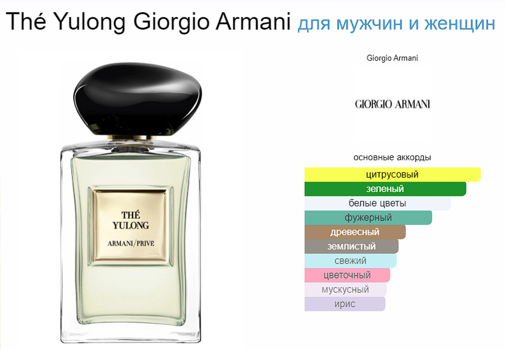 Giorgio Armani ARMANI PRIVE THE YULONG 100ml (duty free парфюмерия)