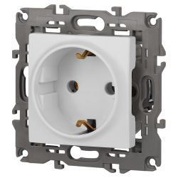Розетка ЭРА Elegance 14-2101-01М 2P+E Schuko, 16А-250В, белый матовый
