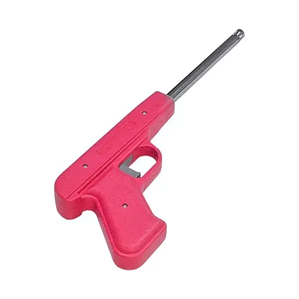 Пьезозажигалка JZDD-17-R, пистолет, красная