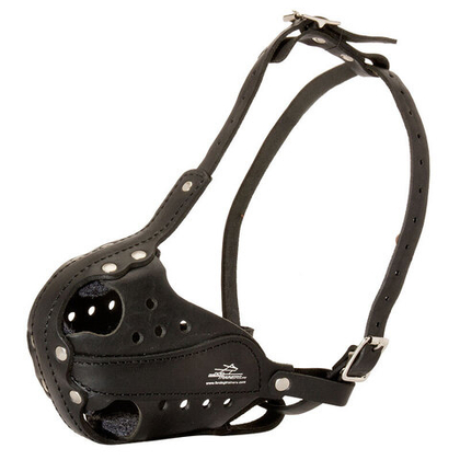 FORDOGTRAINERS Кожаный намордник атака «Agitation» для рабочих собак №1