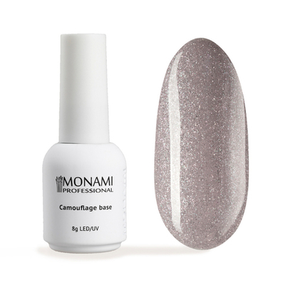 Monami Base Аurora Lilac - База светоотражающая для ногтей, 8мл
