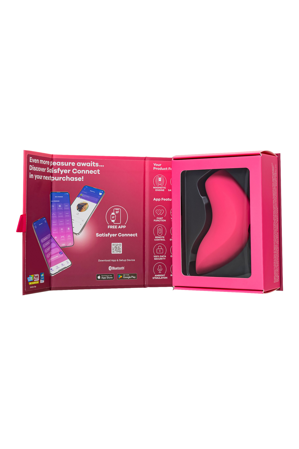 Вакуумный стимулятор Magnetic Deep Pulse розовый