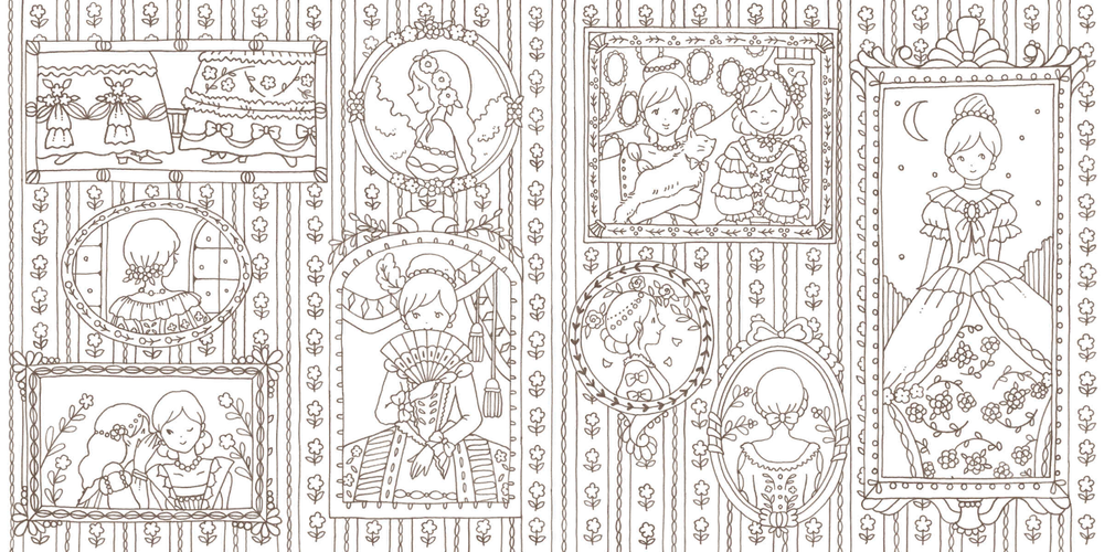 To the beyond of the world fairy tale story. Coloring book