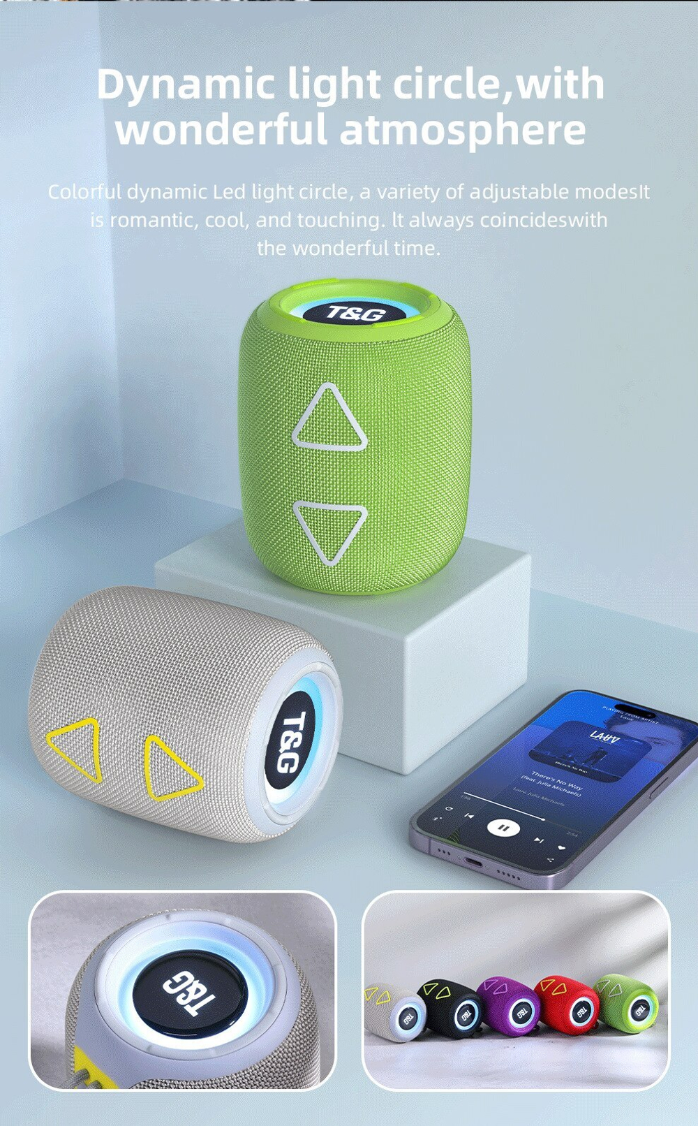 Беспроводная колонка TG-655 5W/Radio/USB LED