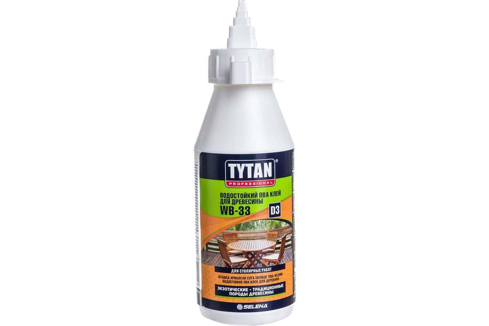 TYTAN PROFESSIONAL WB 33 D3 клей ПВА для древесины, водостойкий, белый 175гр