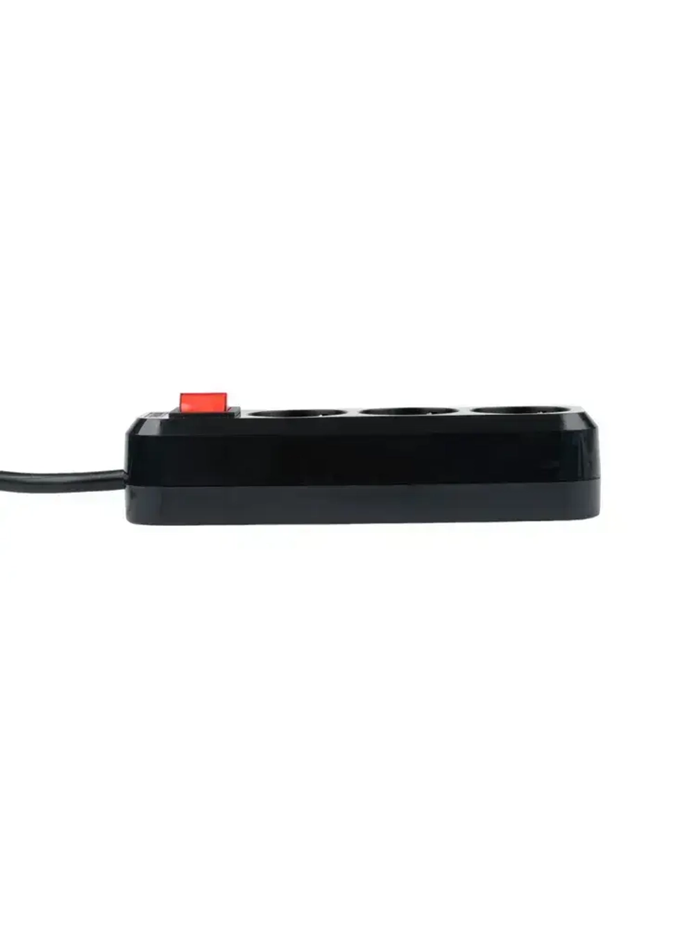 Сетевой фильтр Гарнизон с базовой защитой с заземлением с выключателем 3 розетки, 16А, 10 метров черный EPB-G3-16-B-10