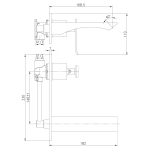LM5826CW Контест Смеситель для умывальника встраиваемый, хром/белый (319R) (к/к 4)