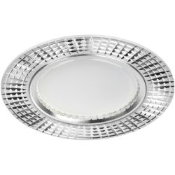 Встраиваемый светильник алюминиевый ЭРА KL32 AL/SL/1 MR16 12V 50W серебро | Алюминиевые встраиваемые светильники