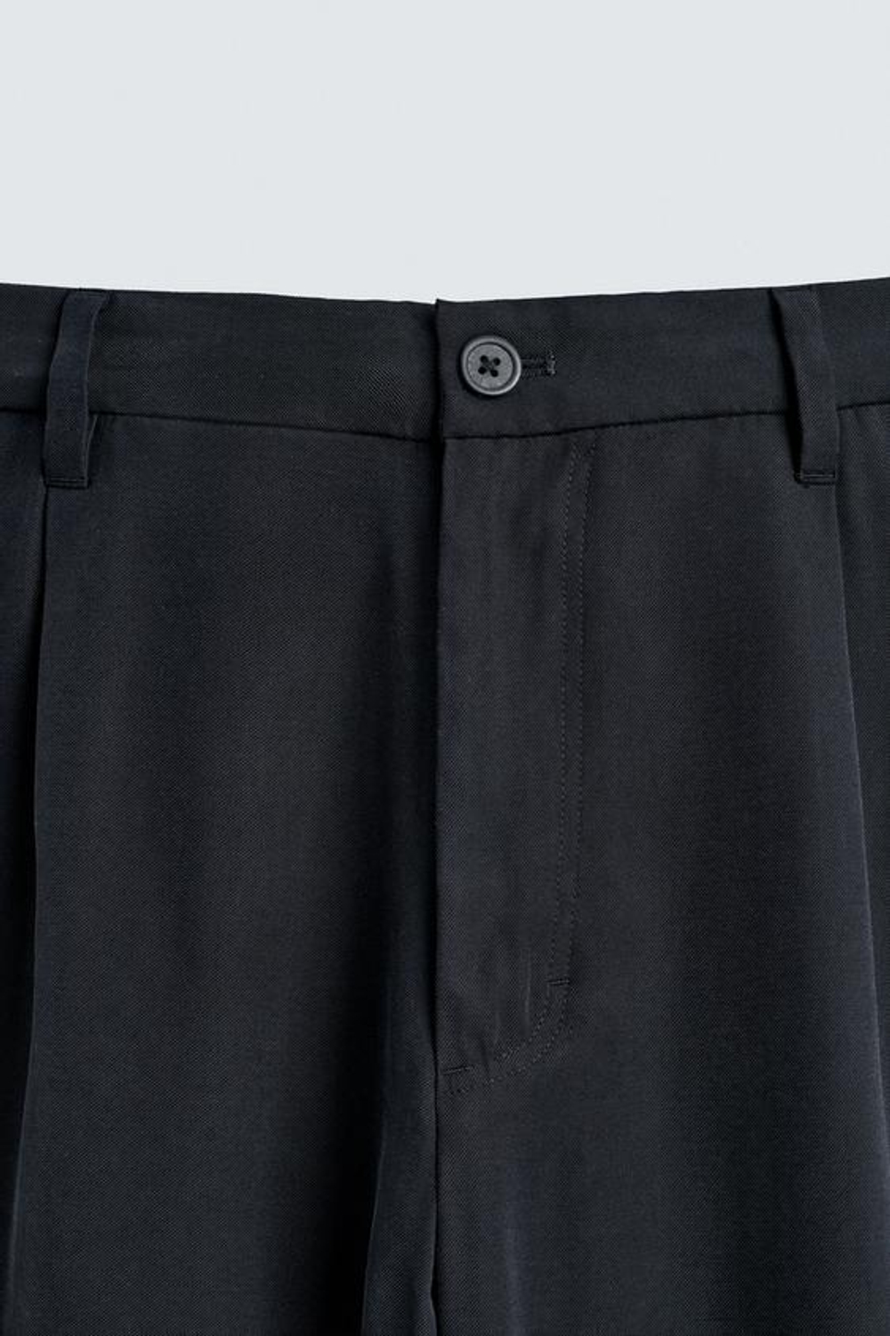 ZARA СТРУЯЩИЕСЯ БРЮКИ RELAXED FIT, СЕРО-СИНИЙ