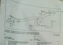 Фаркоп штатный на VOLKSWAGEN CADDY (2004-2020)(без электрики) 2K0092101A