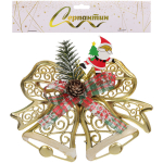 Украшение новогоднее «Лесные колокола» 19*14 см, Золото