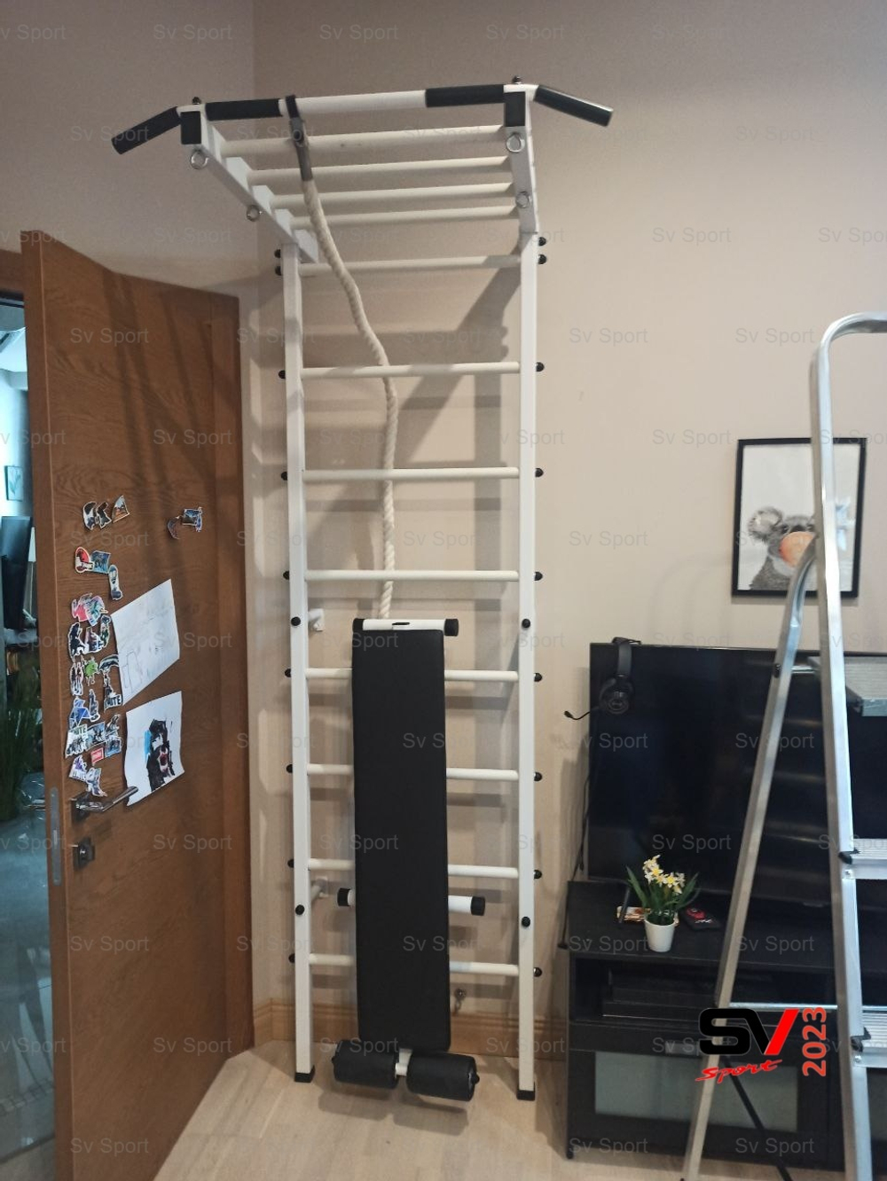 Монтаж шведской стенки Sv Sport в бетонные, кирпичные стены