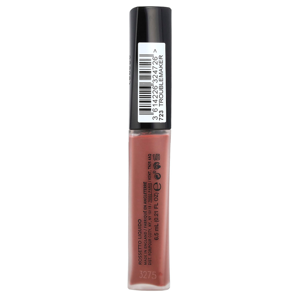 Rimmel London, Stay Matte, Liquid Lip Colour, 723 Troublemaker, 0.21 fl oz (6.5 ml)