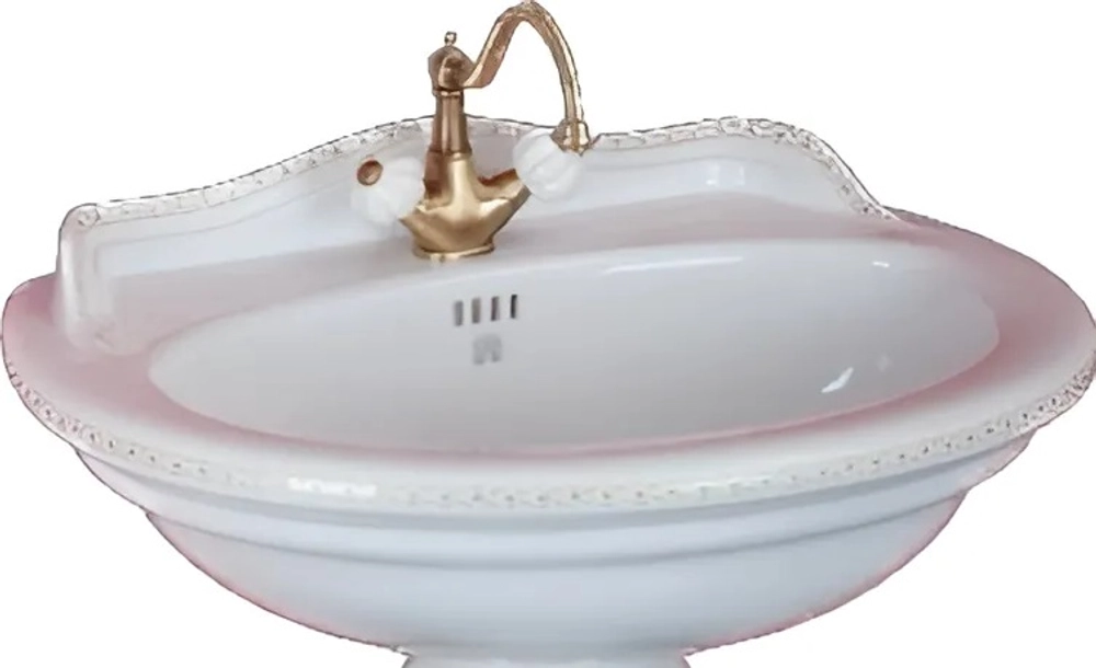 Раковина MIgliore Milady 22826 с декором Vintage 52 см