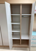 Шкаф 2-х дверный Бруно ЛДСП дуб сонома/белый