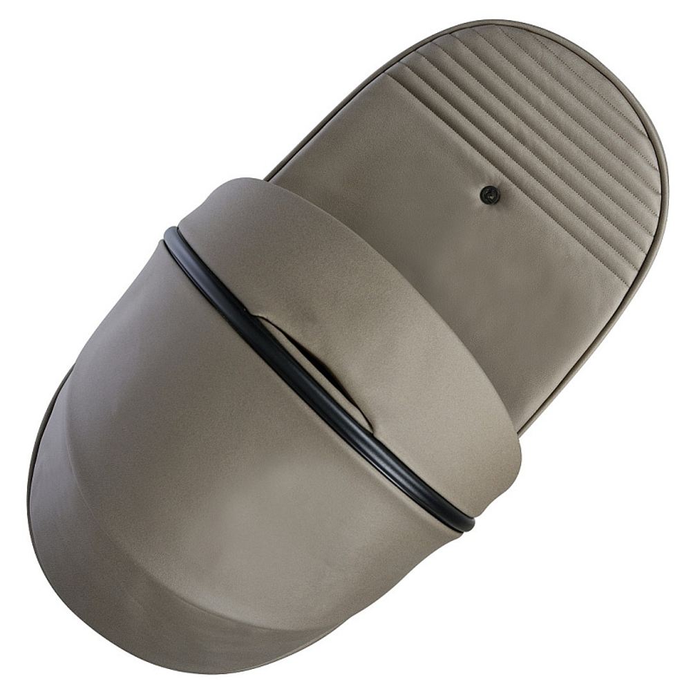 Детская коляска Roan Sol Vintage Luxury Leather 3 в 1 с автокреслом Tutis Elo Lux EduSky Black VEGA26DB Rum Raisin/Nickel/руч.Cappuccino