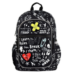 Рюкзак школьный, Феникс+, 30х43х14 см, полиэстер, аппликация из эластичной резинки, сублимационная печать, 1 отделение (-я)