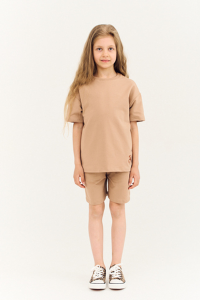 Комплект футболка и шорты (корица)