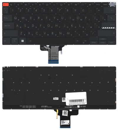Клавиатура для ноутбука Asus Vivobook Pro 14 X3400 черная с подсветкой