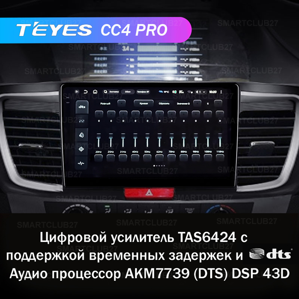 Teyes CC4 Pro 10,2" для Honda Accord 2012-2018