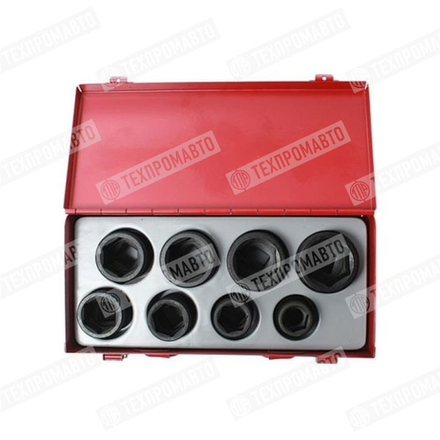 Набор головок торцевых ударных 6-гранных 3/4" 21-38мм (в кейсе) 8 предметов JTC