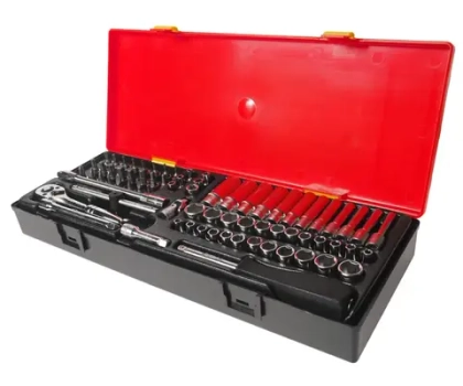 JTC-K2731 - Набор головок 1/4" комбинированный 73 предмета в кейсе